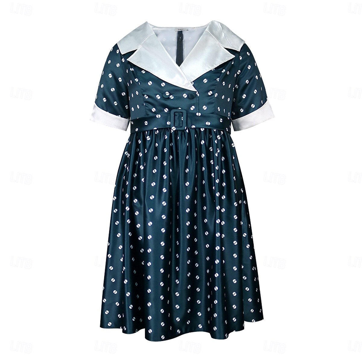 Retro 50. léta Rockabilly Polední A-Line šaty Flare šaty Větší velikosti Puntíky A-Linie Dámské Dovolená Párty a večer Retro tematická párty Dospělí Šaty Jaro léto 2025 - $53.99 –P1