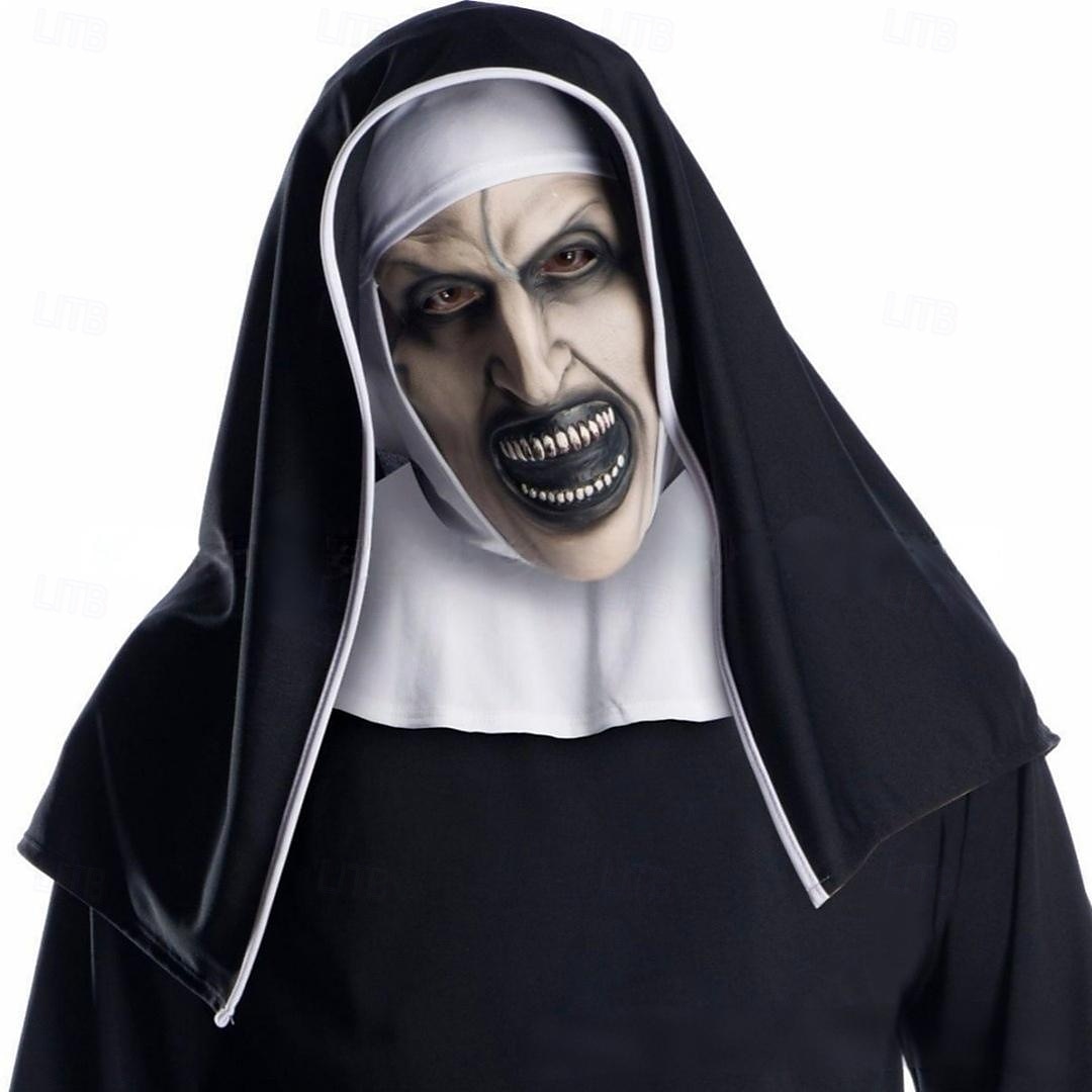 Valak předvečer Všech svatých Cosplay kostým Maska Plná hlava Jeptiška Horor Dospělé Unisex předvečer Všech svatých Karneval Výkon Párty Jednoduché Halloweenské kostýmy Oblékněte se 2025 - $48.99 –P2