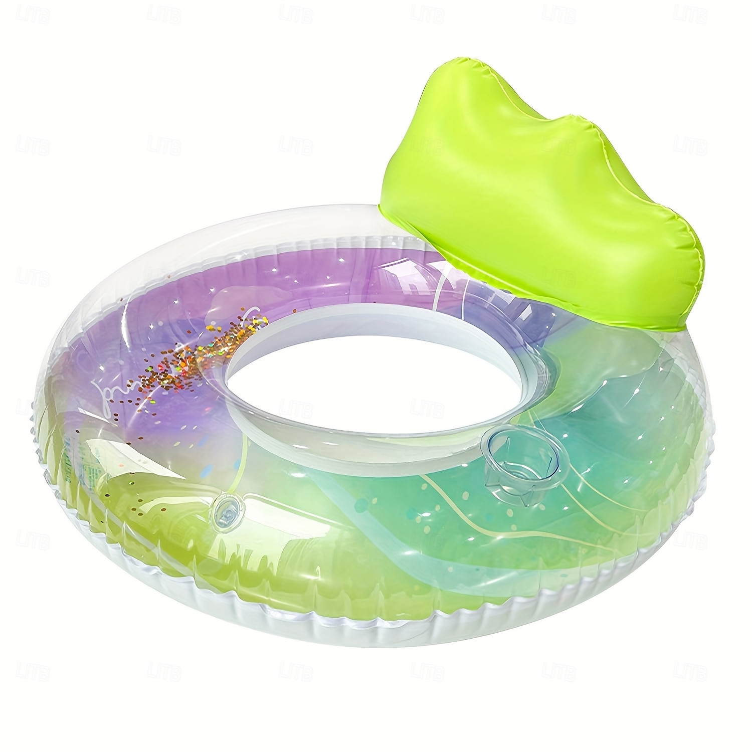 2-Person Inflatable Cloud-Shaped Swimming Ring with Built-in Backrest and Cup Holders - Durable PVC Material Vibrant Green Design for Pool Fun Pool Floats 2025 - $66.99 –P8