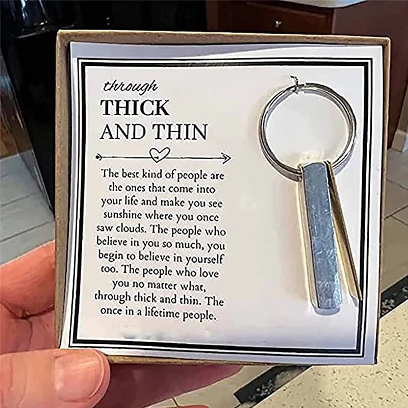 Through Thick and Thin Keychain Best Friend Gift Simple and Elegant Keyring Keychain Pendant Portable Backpack Charm Creative and Stylish Friendship Token 2025 - $7.99 –P6