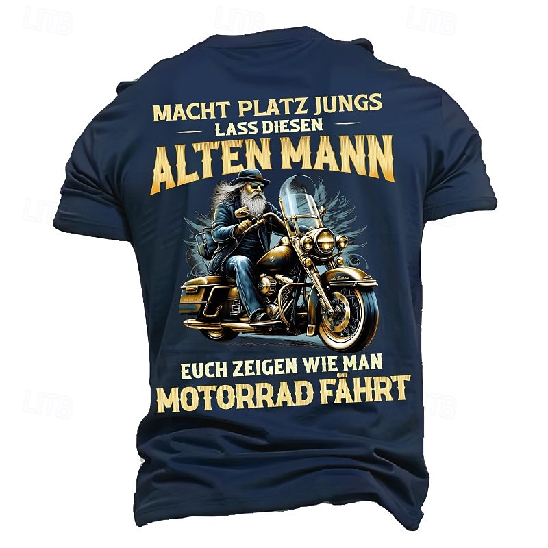 Férfi Motocikl Német Póló Rövid ujjú póló 3D nyomtatás Terített nyak Ing Divat Napi Alap Utca Hétköznapi Napi Fekete Medence Lóhere Nyár Tavasz Minden évszak Ruházat S M L XL XXL XXXL 2025 - $17.99 –P2