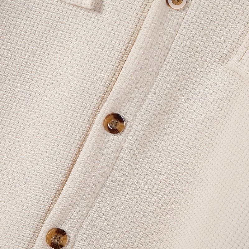 Homens jaqueta leve Jaqueta Waffle Jaqueta de Camisa Jaqueta casual Férias Diário Respirável Bolsos Primavera Outono Tecido Moda Clássico Lapela Padrão Preto Branco Vinho Verde Escuro cáqui Casaco de 2025 por $26.99 –P7