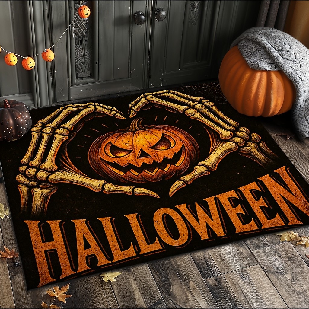 Rectangulaire 2mm Paillassons Fait à la Machine Polyester Antidérapant Moderne Halloween de 2025 ? $10.49 –P2