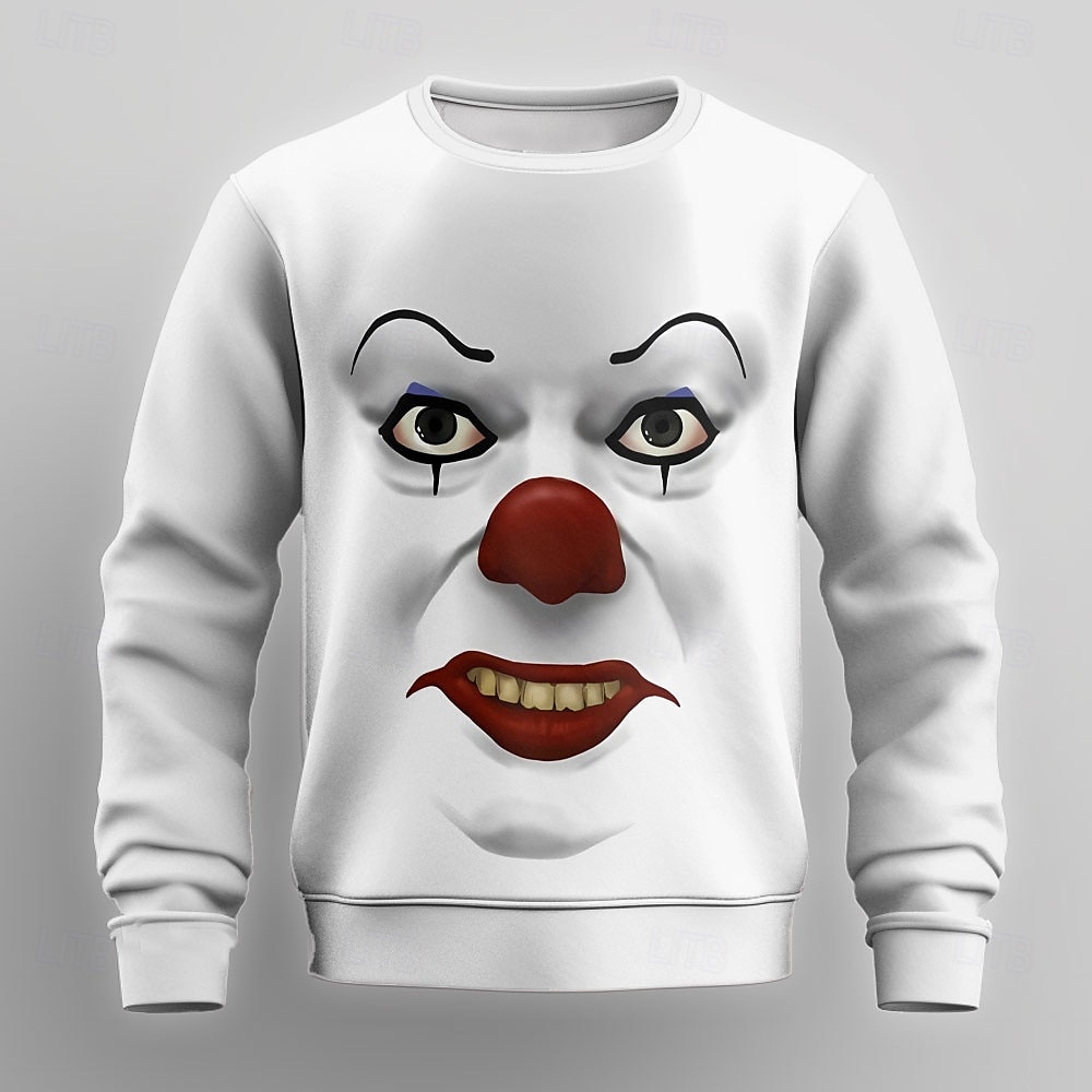 Bărbați Desene Animate Clovn Hanorca Hanorca Manșon Lung Hanorac Stil Nautic Modă Misto Zilnic Tipărire 3D Petrecere Haine de strada Toate Sezoanele 2025 - $26.99 –P3