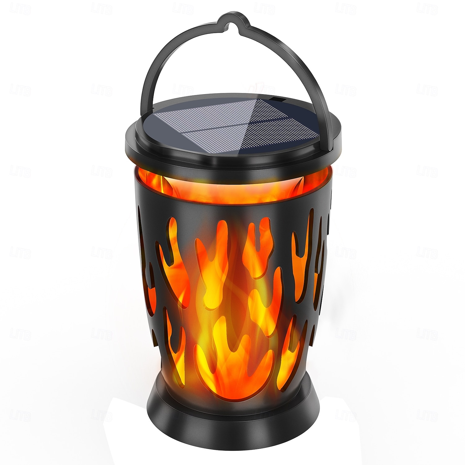 1 linterna solar impermeable con forma de llama intermitente para exteriores, para Halloween y Navidad, con 28 luces LED, ideal para patio, jardín, césped, camino, terraza, luz colgante decorativa 2025 - $20.99 –P2
