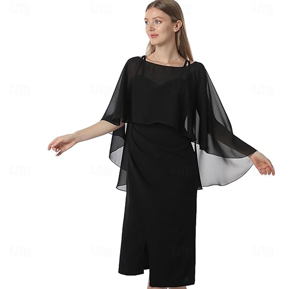 capelets voor vrouwen chiffon capes sjaals en omslagdoeken voor avondjurken bruiloft capes cover-up 2026 - $16.49 –P1