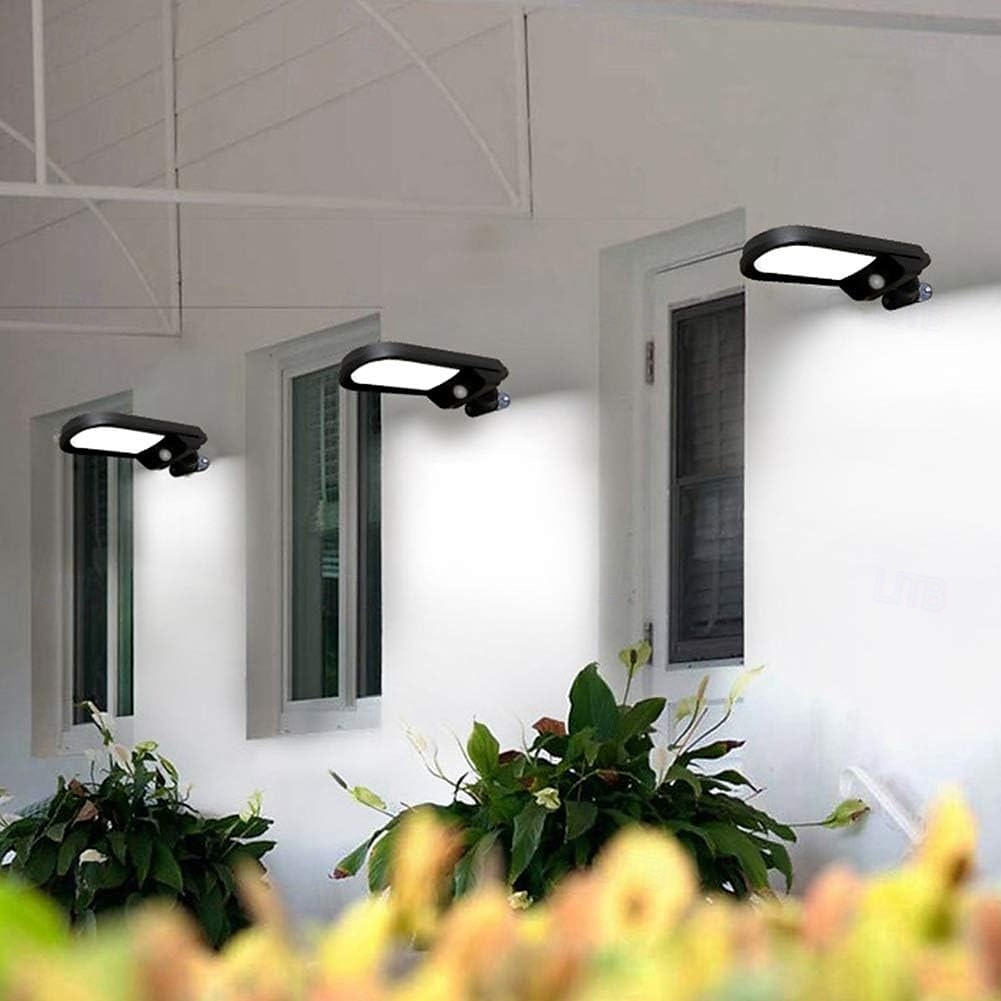 Applique murale solaire rotative avec détecteur de mouvement, imperméable, pour porte d'entrée, jardin, garage, clôture, terrasse, porche, décoration de 2025 ? $40.99 –P1