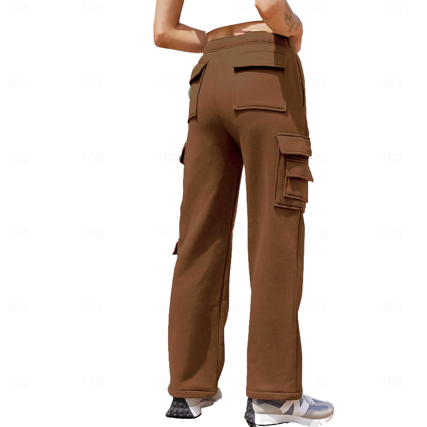 Femmes Pantalons Cargo Chinos Occasionnel Athlétique Longueur mollet Naturel Uni Ceinture Élastique Poches multiples Confortable Respirabilité Décontracté Quotidien Abricot Bleu de minuit Café Bleu de 2025 ? $24.99 –P2