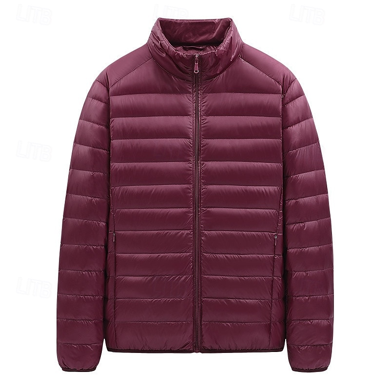 Hombre Chaqueta acolchada Chaqueta de Invierno Al aire libre Térmico Templado Trajes de senderismo Ropa de senderismo Invierno Camiseta Camping / Senderismo / Espeleología Viaje Negro Borgoña Azul 2025 - $45.99 –P4
