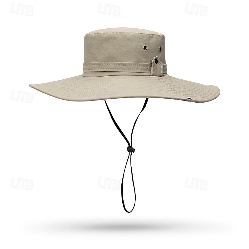Slamák Rybářský klobouk Boonie klobouk Voděodolný Ochrana proti UV záření Léto Jaro Šňůrky Široký okraj Unisex Rybaření Činnost 2025 - $4.99 –P10