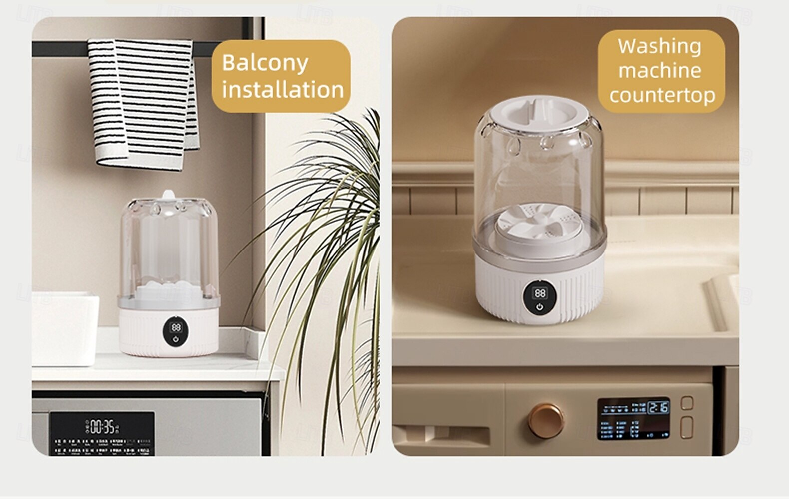 draagbare automatische wasmachine geen stekker nodig geen montage nodig 3000 mAh ultra sterke batterijduur kan ongeveer 15 keer worden gebruikt na 2 uur opladen geschikt voor zakenreizen familie 2025 - $31.99 –P16