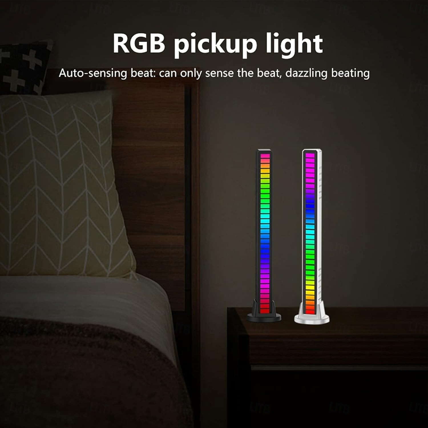 RGB-Tonabnehmer mit Sprachaktivierung, Rhythmuslicht, 32 LED-Leiste, Klangsteuerung, Umgebungslicht, Schallpegelanzeige, Musikspektrummesser, Audio-Display-Visualisierer 2025 - $24.99 –P5