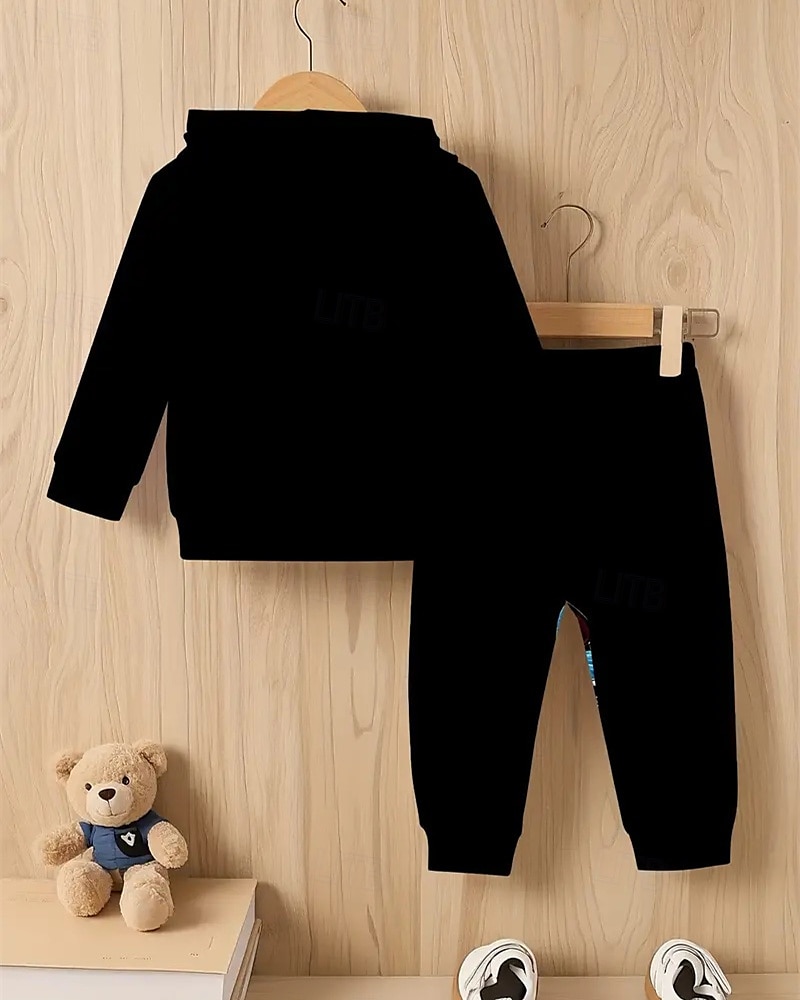 Jongens 3D Dinosaurus Set met capuchon en joggingbroek Sportoutfit Trainingspakken Lange mouw Lente Herfst Dagelijks Basic Casual Kinderen 4-12 jaar Capuchon Buiten Vakantie Sport Getailleerd 2025 - $26.99 –P3
