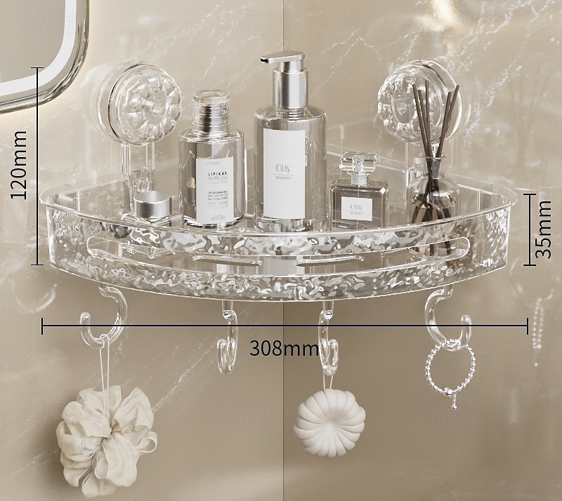 Light Luxury Style Punch-Free Storage Rack Suction Cup Corner Shelf Bathroom Triangle Organizer Wall Mounted No Drilling Washstand Rack for Toiletries and Essentials 2025 - $17.49 –P10