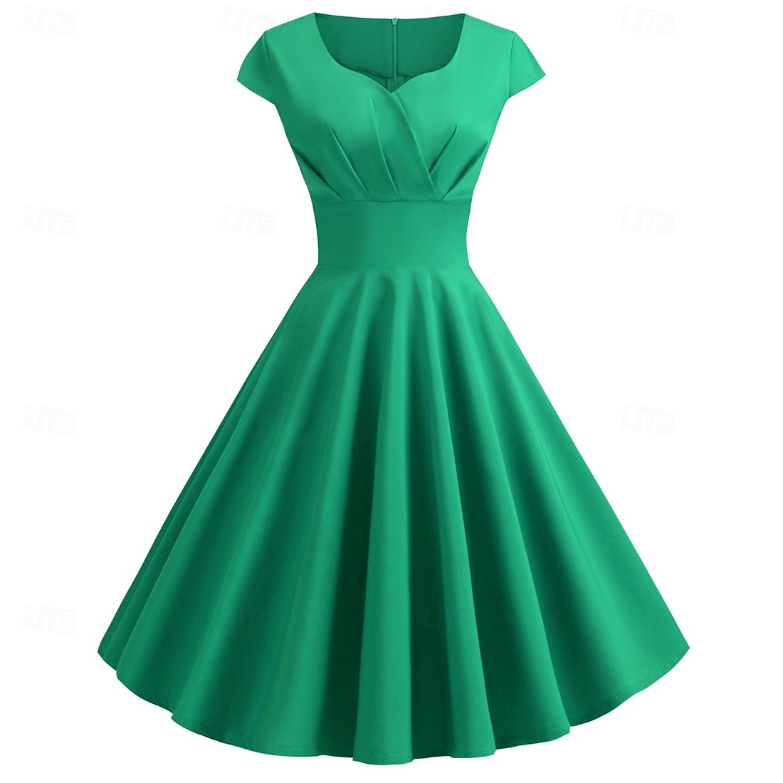 Rétro Vintage Années 1950 Rockabilly Midi Robe Robe trapèze Robe Évasée Ajusté & Évasé Col en V Femmes Halloween Carnaval Saint-Valentin Occasionnel Retour à la maison Soirée à thème rétro Adulte Robe de 2025 ? $25.99 –P29