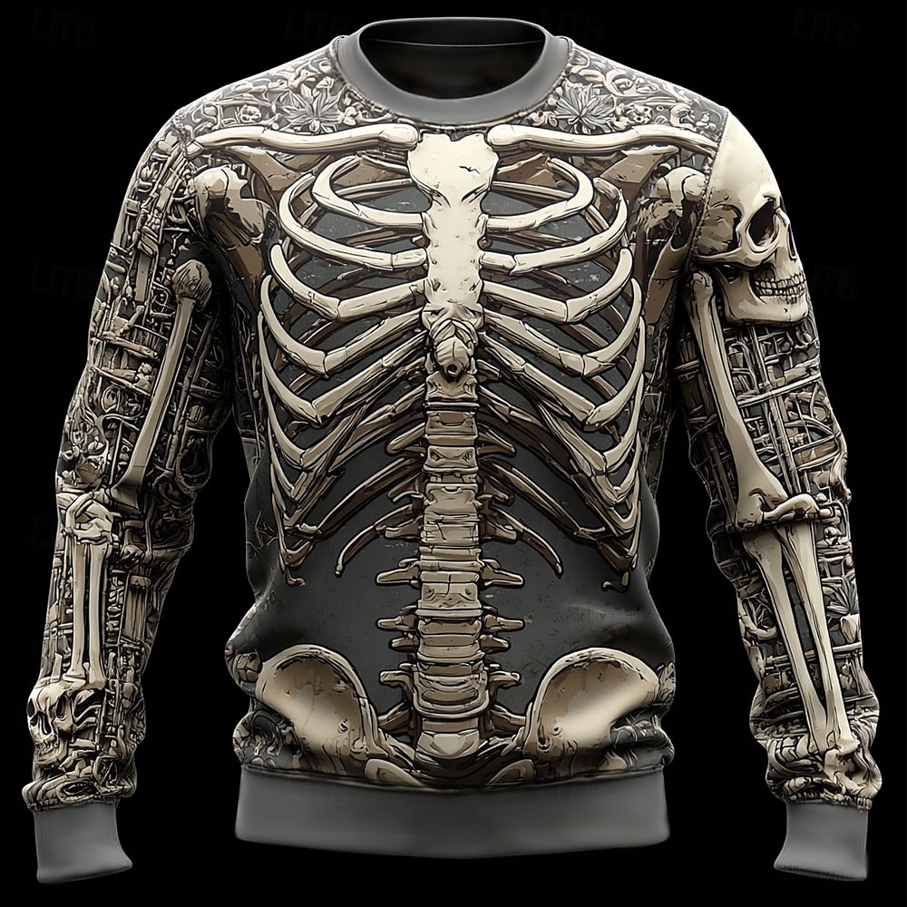 Halloween Bărbați #D Schelet Hanorca Hanorca Manșon Lung Hanorac Stil Nautic Casual Punk și gotic Tipărire 3D Petrecere Haine de strada Toate Sezoanele 2025 - $26.99 –P2