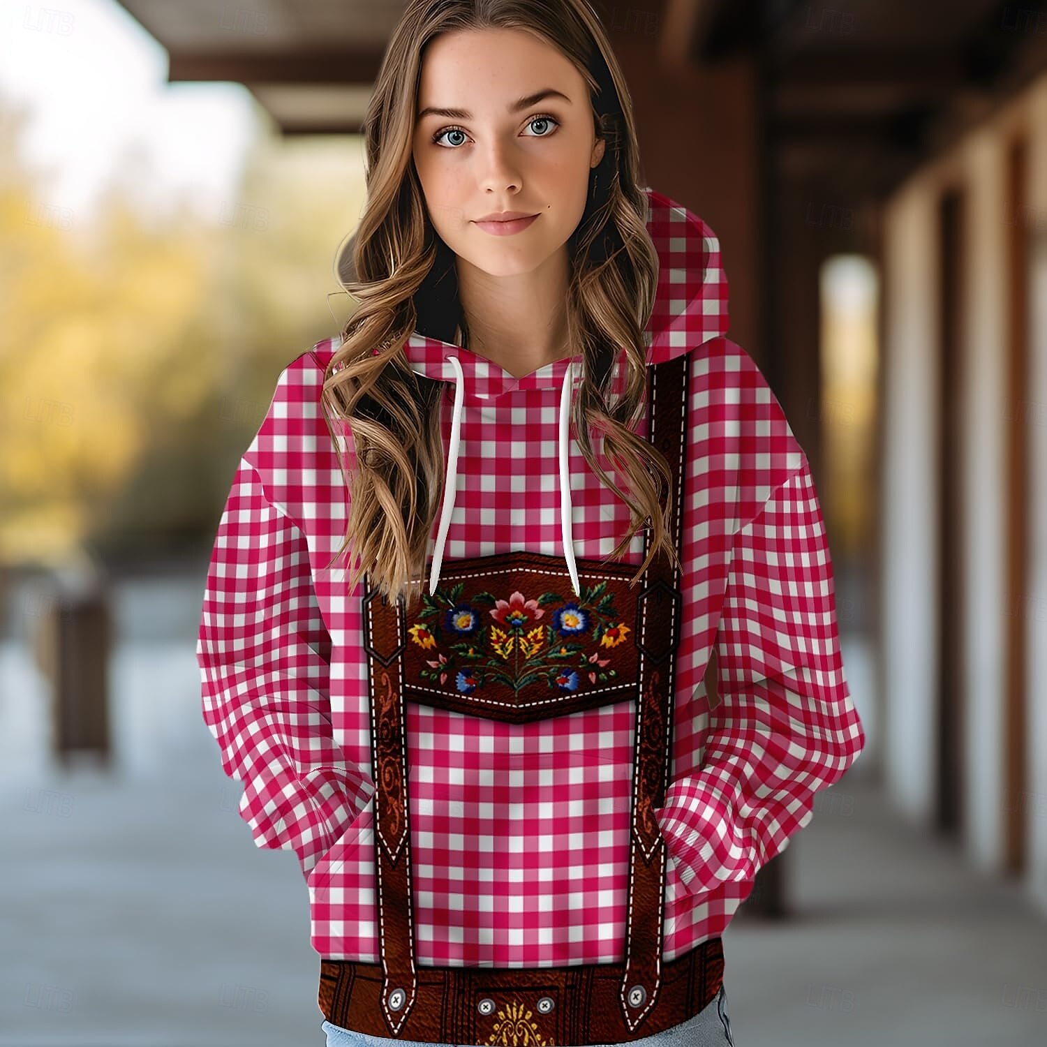 Oktoberfest Lederhosen-tryck Dirndl-tryck Huvtröja Pullover Bayersk München Tyska Grafisk Till Par Herr Dam Vuxna Karnival Oktoberfest öl 3D-utskrift Fest Ledigt / vardag 2025 - $29.99 –P10