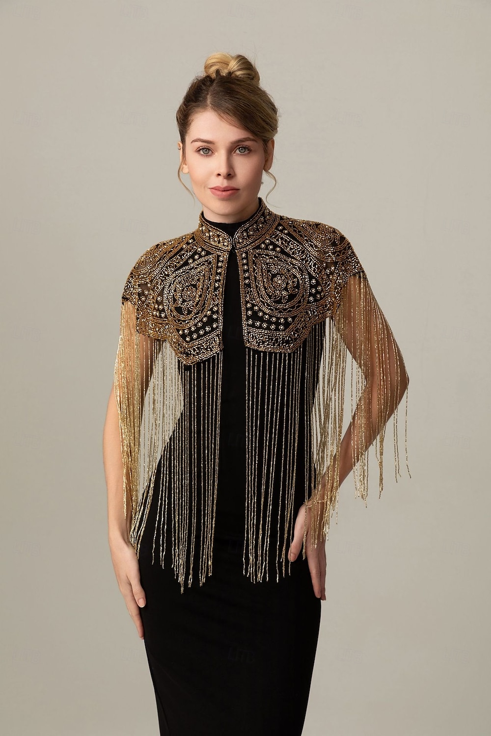 Retró Ordító 20-as évek 1920-as évek Pelerin / köpeny Wrap Kendők A nagy Gatsby Flapper lány Flitter Rojt Női Karácsony Mindszentek napja Farsang Esküvő Estély Álarcos mulatság Felnőttek Kendő 2025 - $71.99 –P9