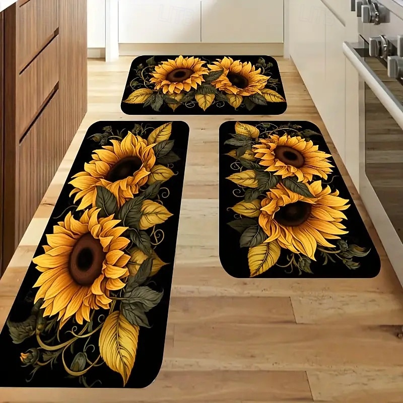 Sunflower Series Long Kitchen Mat - Non-Slip, Stain-Resistant, Absorbent Rug for Entryway & Home Use 2025 - $7.49 –P2