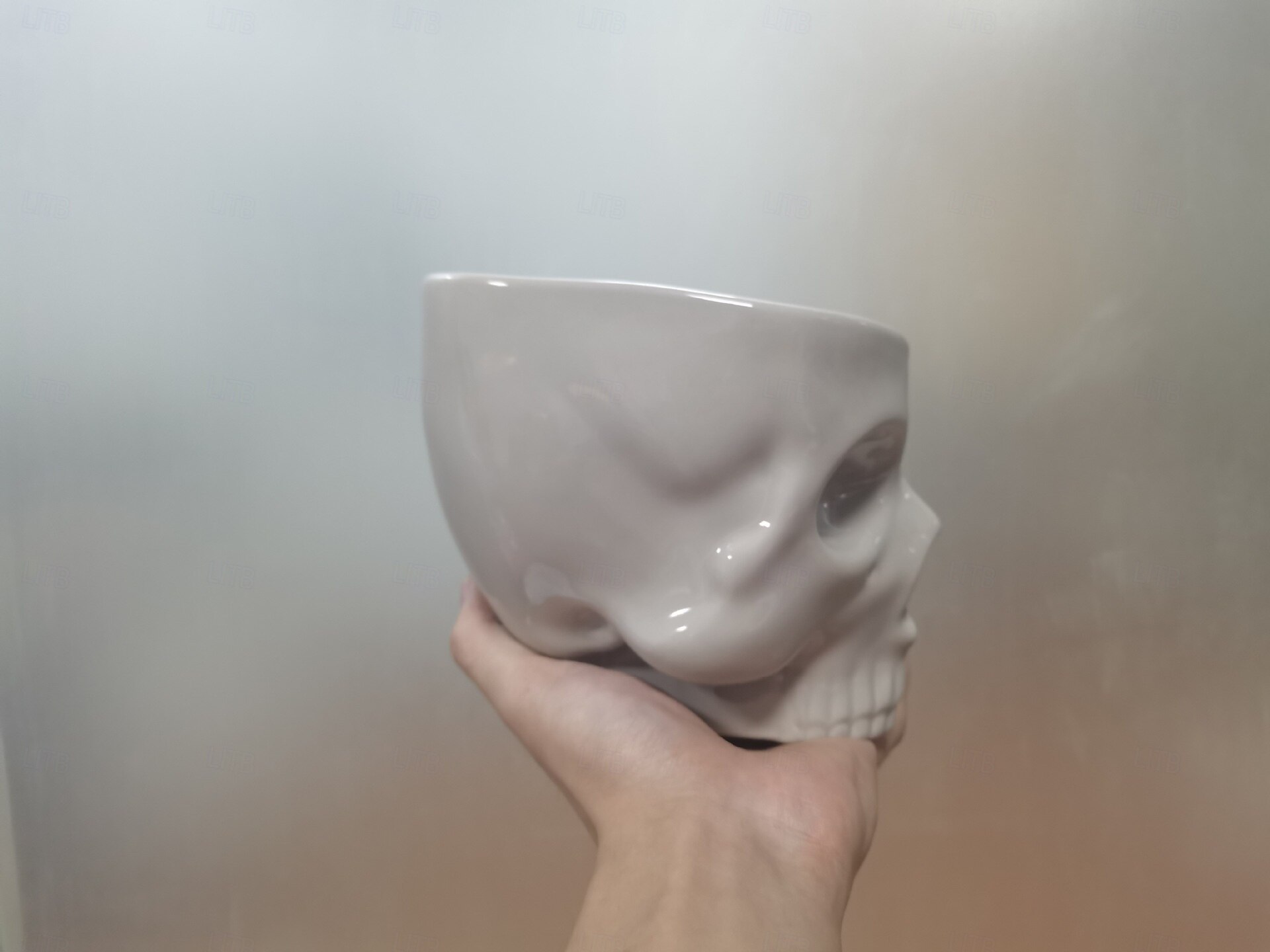 menneskeskallebolle for å spise matsikker skjeletthode pastabolle bærbar frokostblandingbeger hjemmebar godteriservering &punch dispenser retro gotisk bordplate ornament goth spisebord midtpunkt 2025 - $35.99 –P8