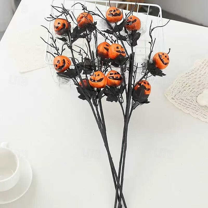 4 mazzi di fiori artificiali di zucca di Halloween, bouquet di zucca finta da 18,5 pollici in stile gotico misterioso e unico per decorazioni per la casa, decorazioni per feste a tema e decorazioni da del 2025 a $24.99 –P4