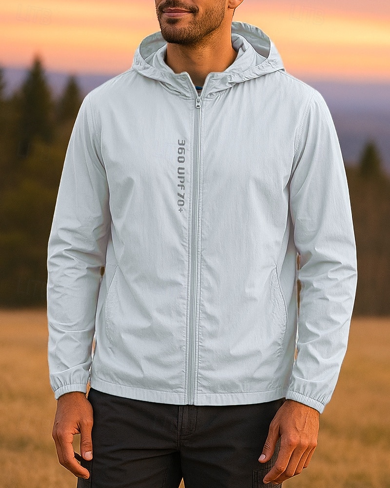 Herr Vindtät jacka Softshelljacka Vandringsjacka Utomhus Solskydd Lättvikt Andningsfunktion Vandringskläder Vandringskläder Sommar Vår Jacka Camping / vandring / grottforskning Löpning Ensfärgat 2026 - $31.99 –P5