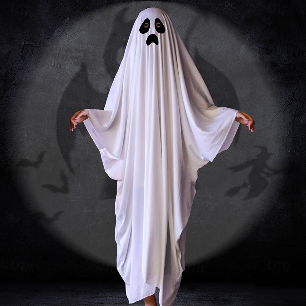 Fehér Lepedő Szellem Halloween Pelerin / köpeny Jelmez Borzalom Ijesztő jelmez Gyermek Felnőttek Uniszex Mindszentek napja Farsang Teljesítmény Parti Egyszerű Halloween jelmezek Kiöltözik 2025 - $19.49 –P4