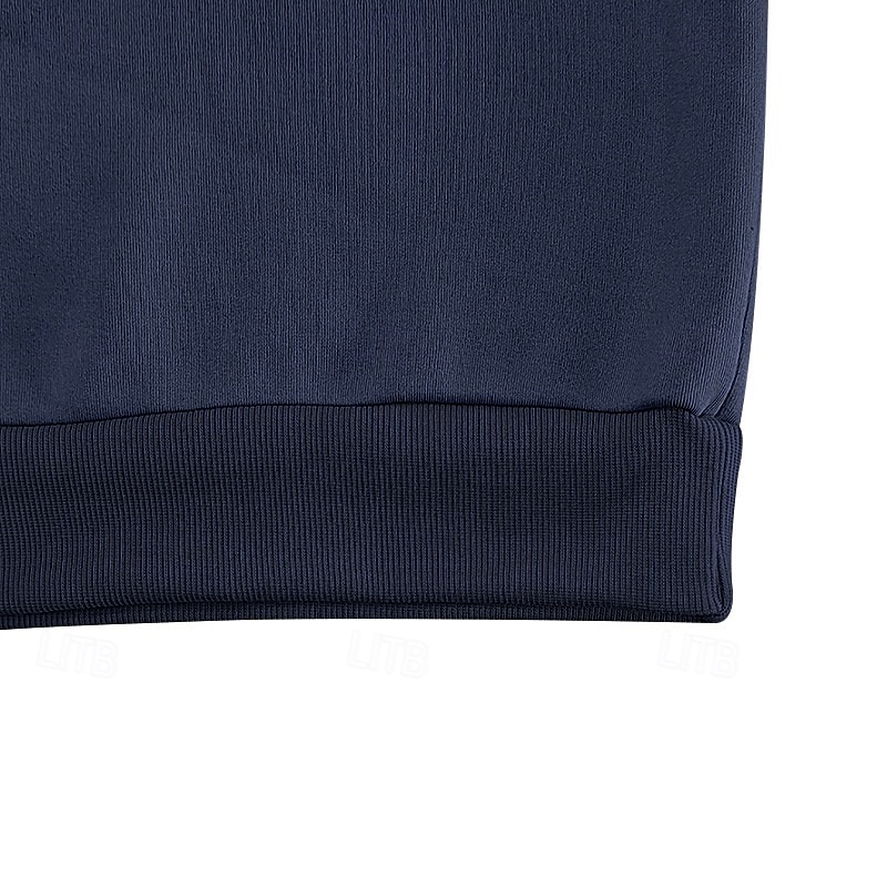 Per uomo Maglia Felpa con cappuccio in pile Felpa con zip corta Nero Blu marino Cammello Grigio chiaro Grigio scuro Colletto Mao Semplice Zip a un quarto Sport & Outdoor Casuale Quotidiano Streetwear del 2025 a $23.99 –P8