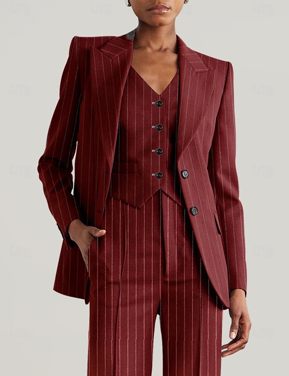 damesblazers moeder van de bruid elegante lange mouwen met knopen effen kleur 2025 - $99.99 –P10