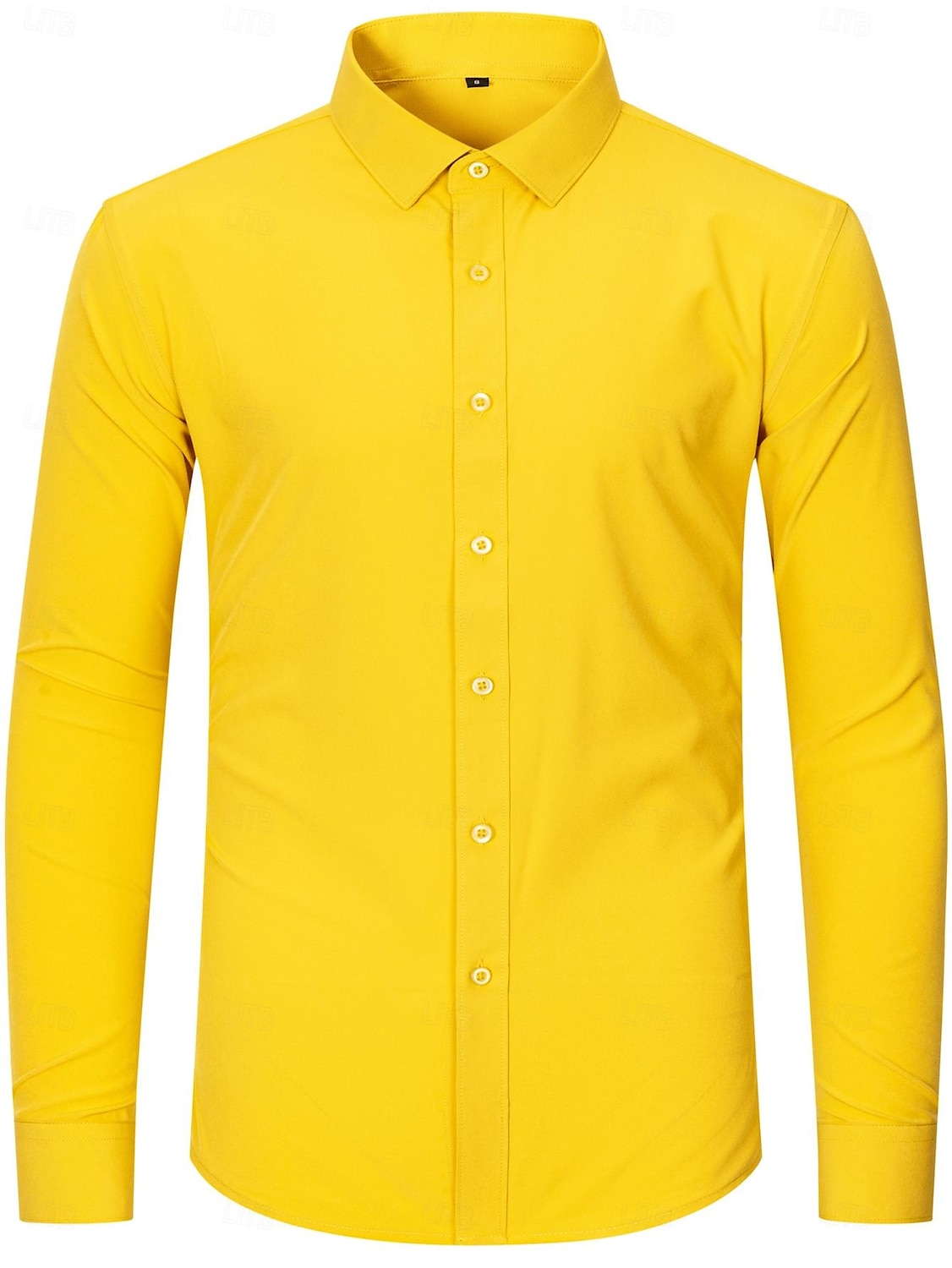 Herren Hemd Kleidhemd Knopfhemd Smokinghemden Einfarbig Hochzeitsfeier Alltagskleidung Hellgelb Orange Grün Rosa Langarm Revers Ganzjahres Bekleidung 2026 - $25.99 –P1