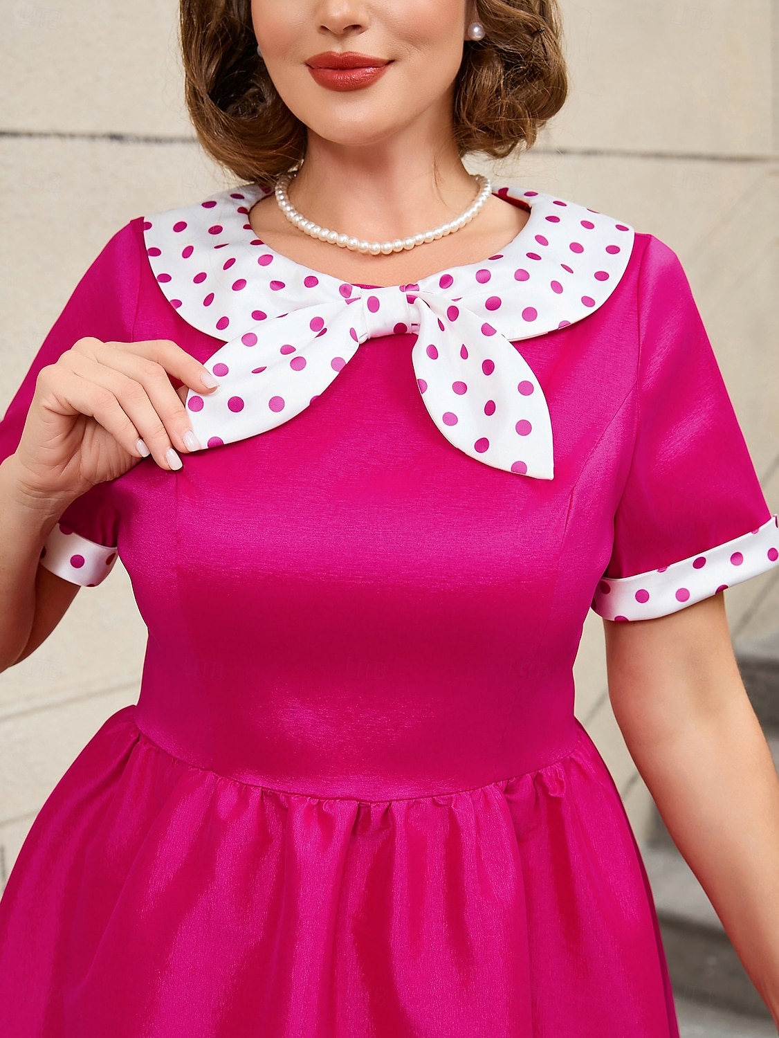 Retro 50. léta Rockabilly Polední Šaty na šaty Flare šaty Větší velikosti Puntíkované A-Linie Dámské Dovolená Maturita Párty a večer Dospělí Šaty Jaro léto 2025 - $51.99 –P7