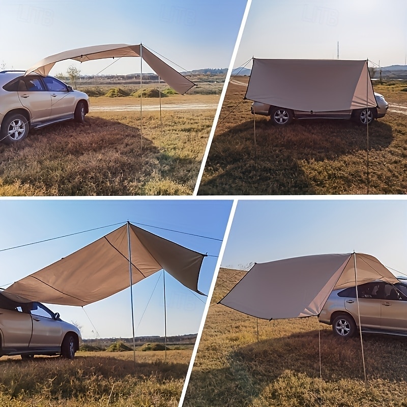 um conjunto de tendas de acampamento ao ar livre com guarda-sóis laterais adequados para SUVs disponíveis em quatro cores com função de proteção UV, perfeitos como presentes de Natal de 2025 por $85.99 –P4