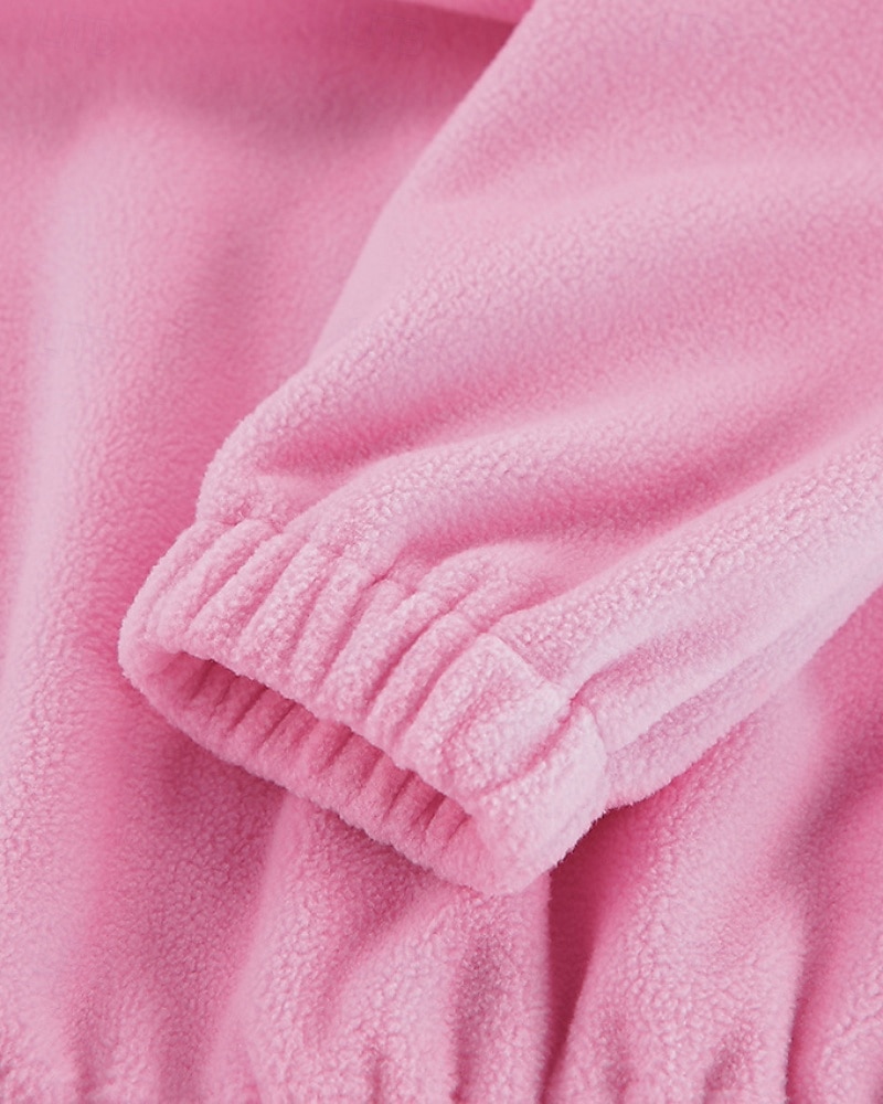 Damen Freizeitjacke Warm Bequem Reißverschluss Lässig Einfach Urlaub Ausgehen Pullover Regulär Umlegekragen Normale Passform Langarm Oberbekleidung Rosa Herbst Winter 2025 - $24.99 –P10