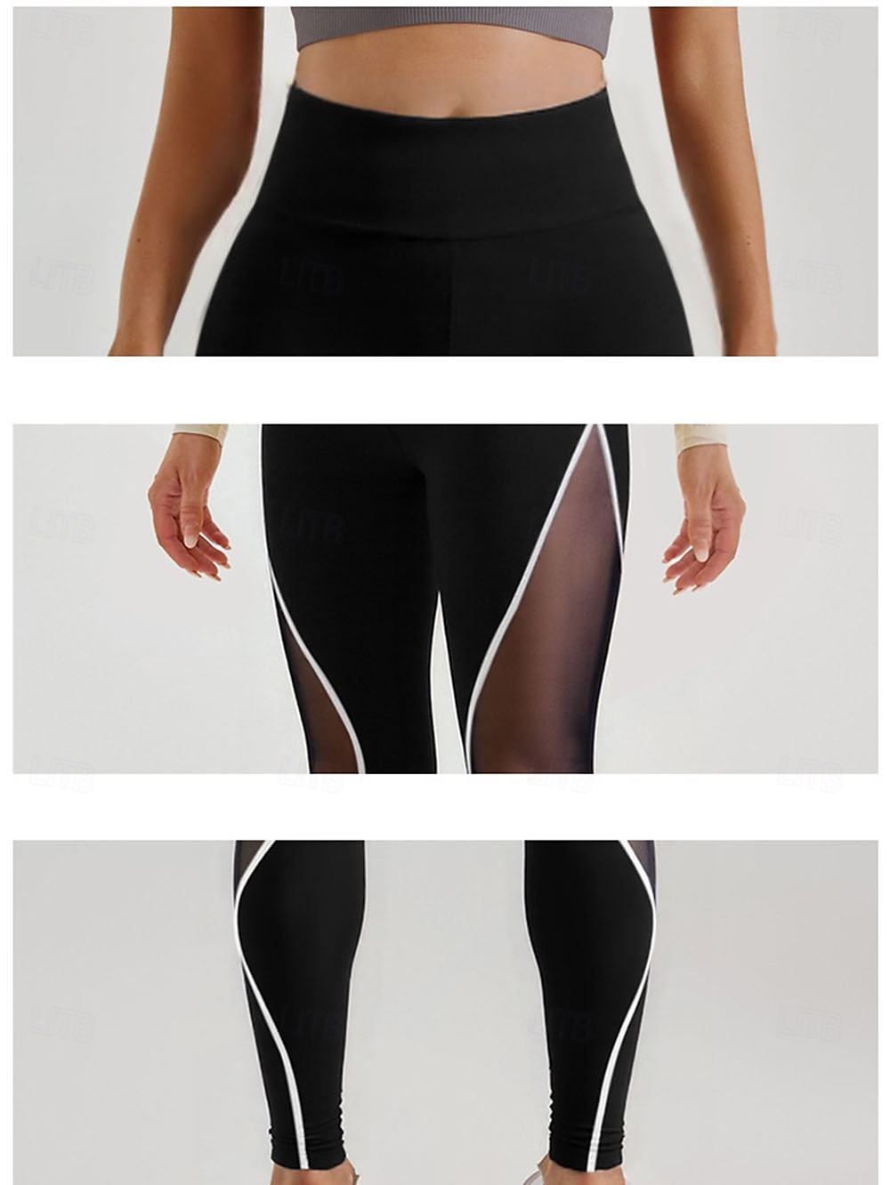 Per donna Collant Collant Atletico Lunghezza al polpaccio Vita Alta Patchwork Patchwork Comodo Sollevamento glutei Controllo addominale Yoga Casual Quotidiano Nero Primavera Autunno Aderente del 2025 a $18.99 –P7