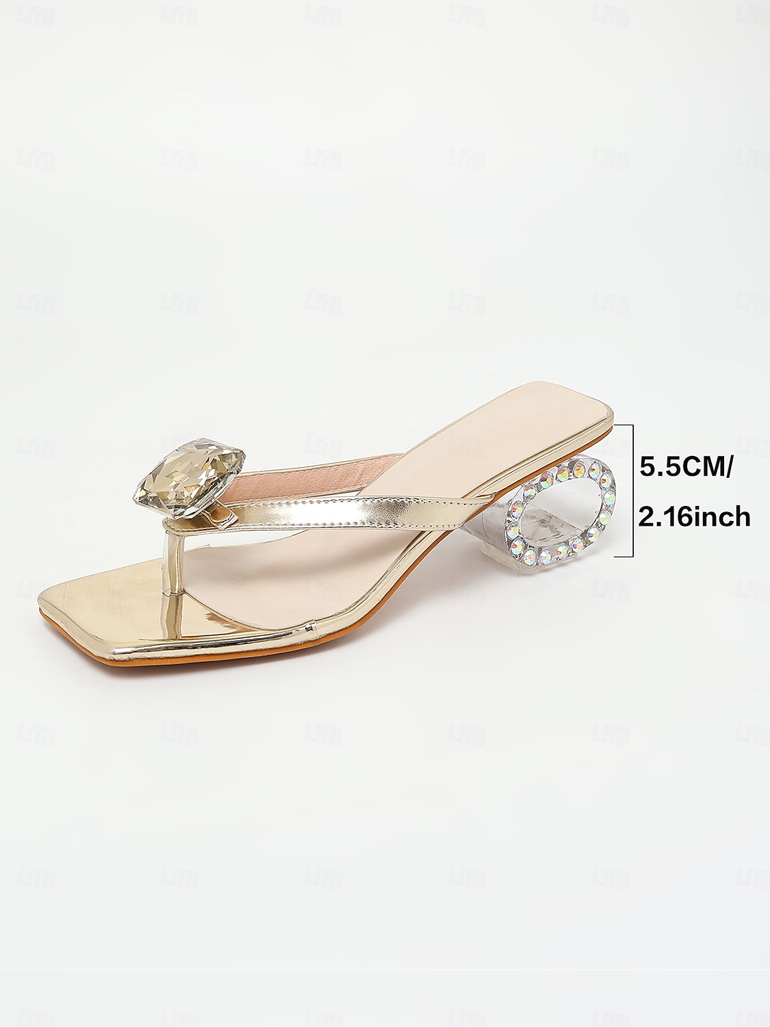 sandálias femininas de salto transparente com strass - sapatos de festa abertos com cristais para vida noturna e balada de 2025 por $32.99 –P6