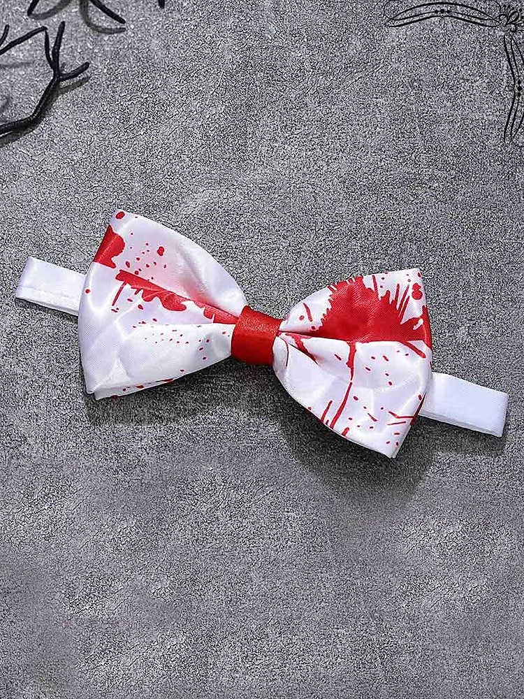Blutspritzer-Fliege für Herren – verstellbare Horror-Kostüm-Krawatte für Party, Cosplay & Vampir-Look 2025 - $11.99 –P4