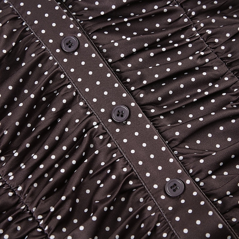 Retró 1950-es Rockabilly Blúz / Ing Pöttyös Jelmez Női Vakáció Alkalmi / Napi Felnőttek Blúz Tavaszi nyár 2025 - $27.99 –P7