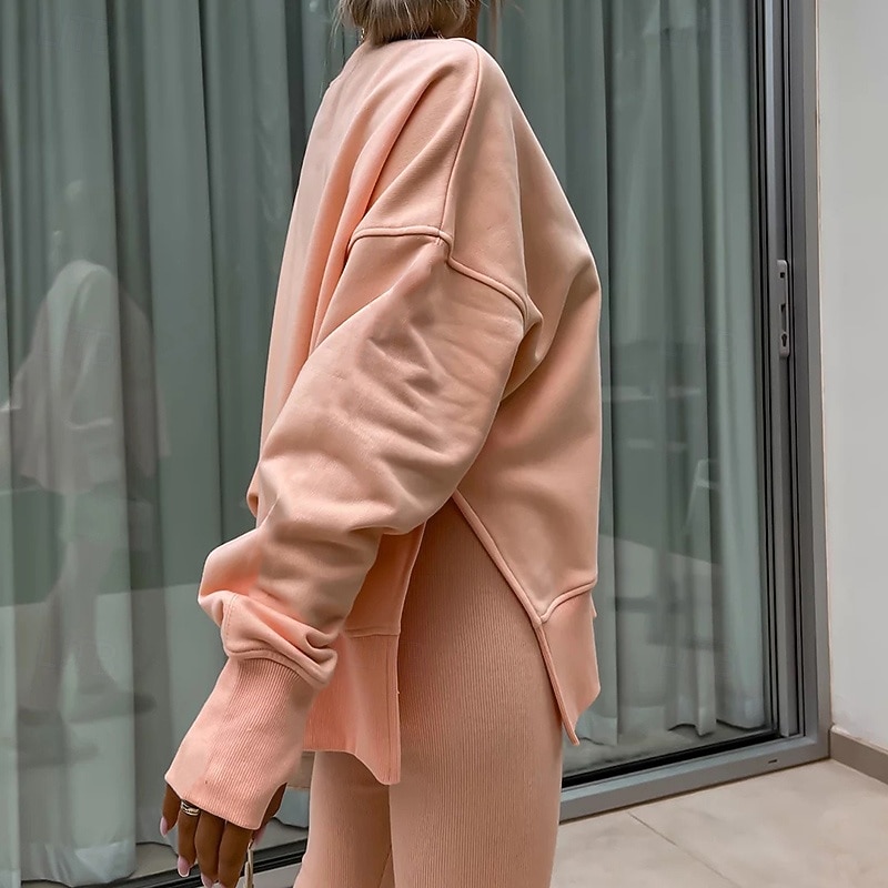 Dámské Tepláková souprava Mikina s kapucí Legíny na běhání Rozparek Jednobarevné Celotělové oblečení Jaro Podzim Černá Růžová Tělocvična Výcivk Běh Vysoký pas Větruvzdorné Lehká váha Odvod vlhkosti 2026 - $34.99 –P19