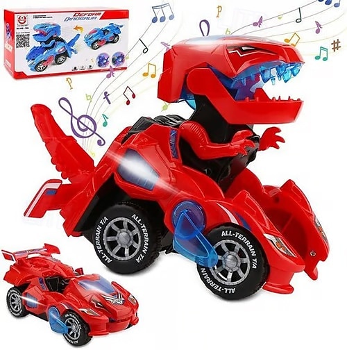 Tanque de dinossauro elétrico audiovisual transformável com luzes hg-788 dinossauro musical transformável brinquedo infantil de 2025 por $23.99 –P9
