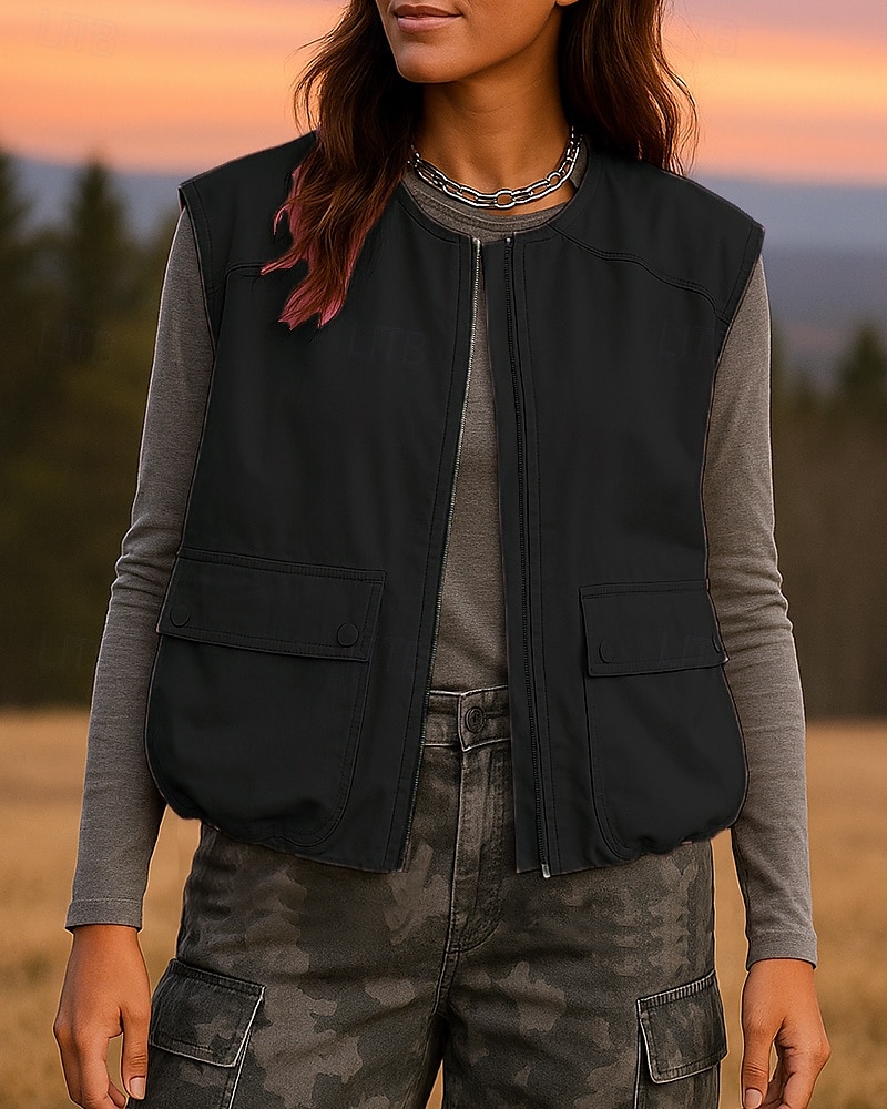 Mulheres Colete de Trilha Colete de carga Primavera Outono Ao ar livre Leve Respirável Colete Caça Pesca Alpinismo Preto Rosa claro Verde Tropa Azul Marinho Cáqui de 2026 por $34.99 –P8