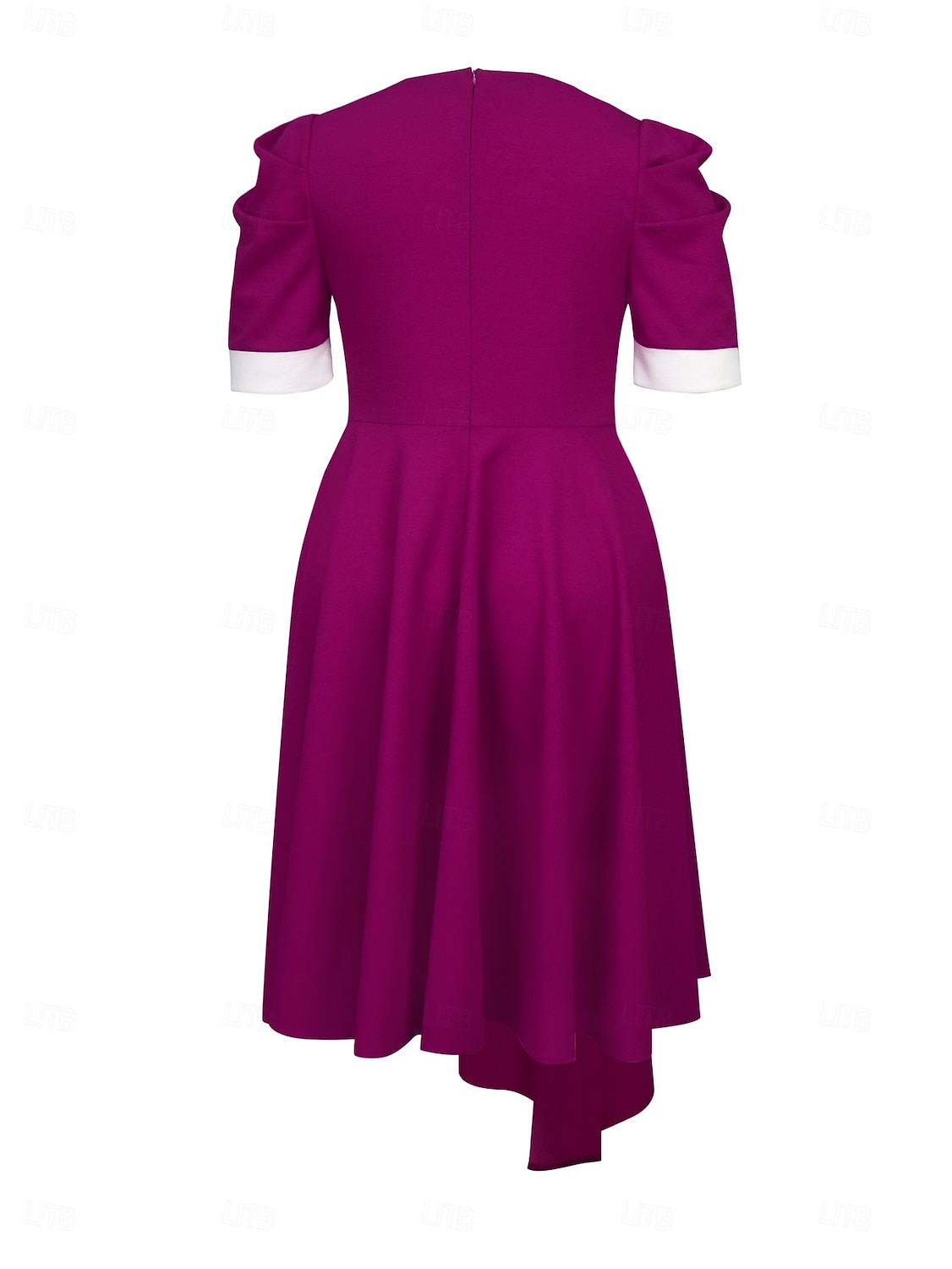 1950s Retro Vintage Midi Swing Dress Flare Dress Plus Size Solid Color Fit & Flare Swing Fancy Dress Women's Vacation Homecoming Party & Evening Adults' Dress Spring & Summer 2026 - $47.99 –P2