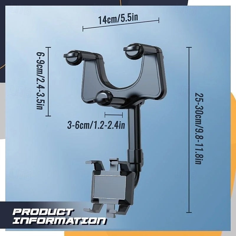 Support de téléphone de voiture rotatif et rétractable, support de rétroviseur multifonction réglable, support universel rotatif à 360 degrés pour la navigation GPS et les smartphones de 2025 ? $16.99 –P8