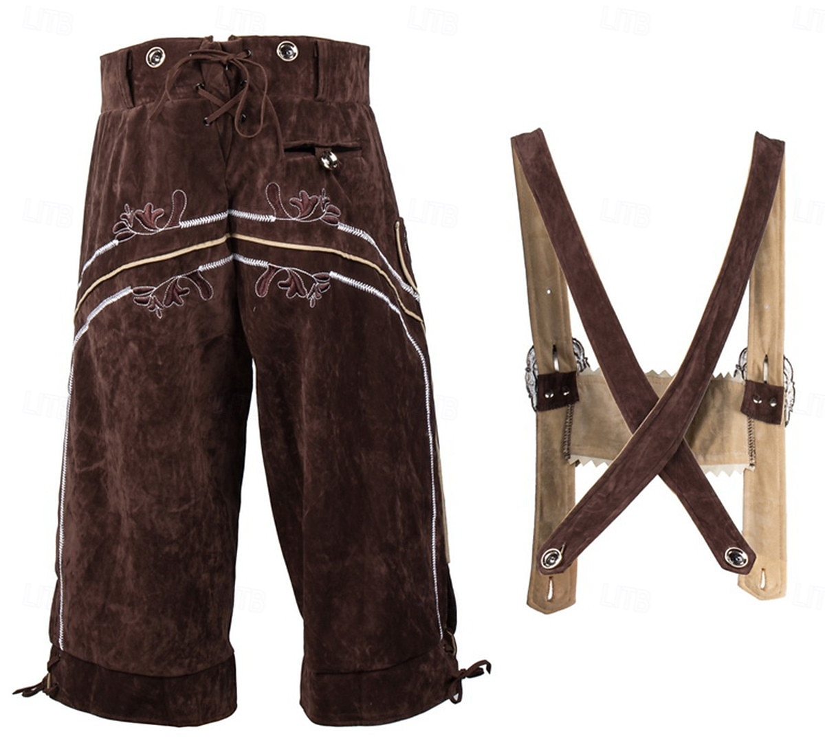 Oktoberfest Lederhosen bawarski Niemiecki Monachium Łąki Męskie Karnawał Impreza Festiwal Piwa Tkanina w stylu tradycyjnym 2026 - $83.99 –P3