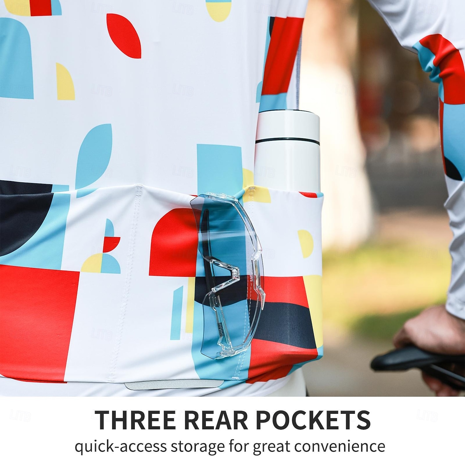 WOSAWE Spring Summer Men's Cycling Long Sleeve Quick Dry Breathable Printed Top Road Cycling Jersey Jacket BD270 2025 - $42.99 –P17