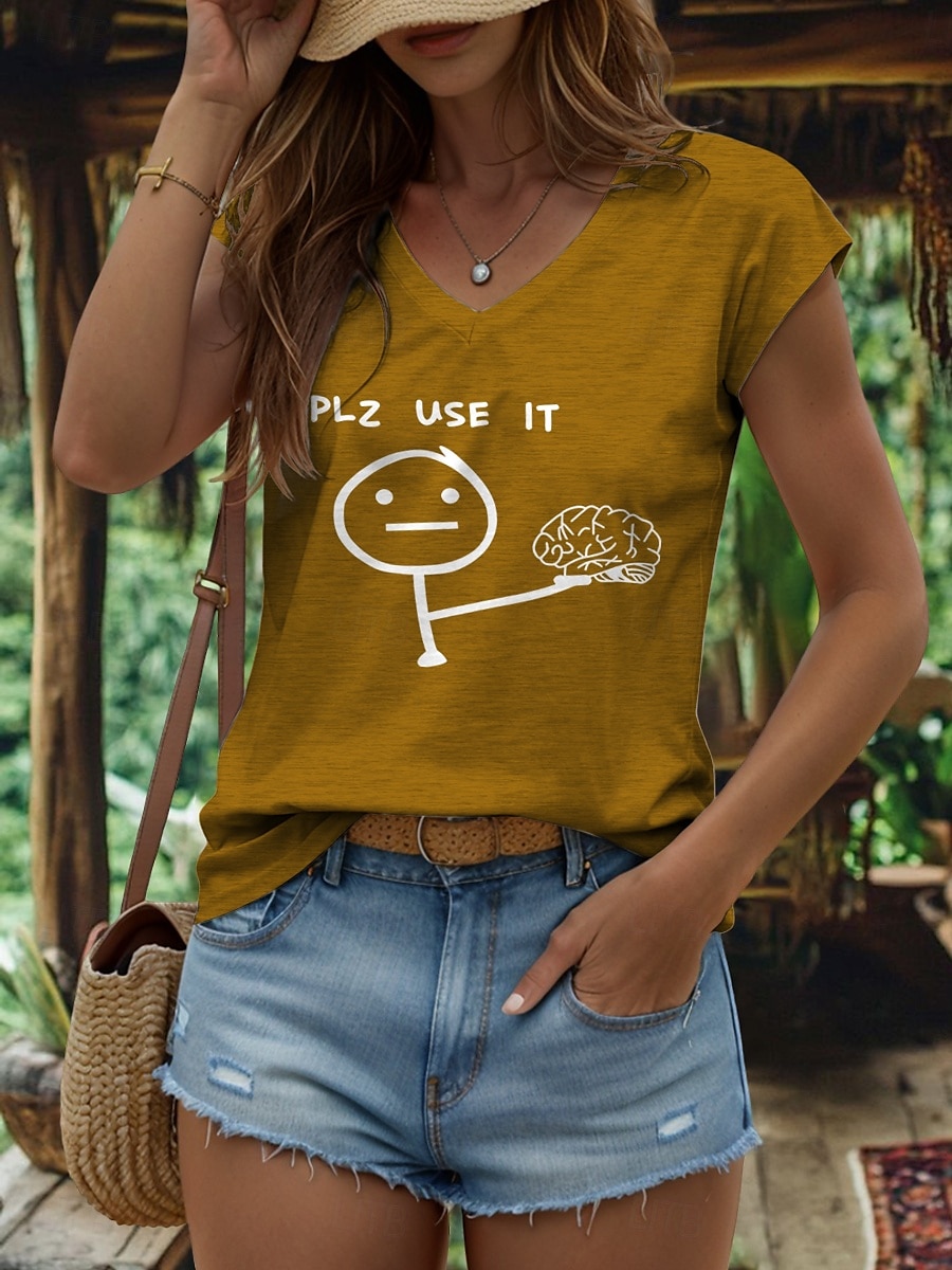 Débardeur camisole à lettres graphiques pour femmes, vintage, élégant, classique, sans manches, manches courtes, col en V, hauts classiques, vêtements de vacances quotidiens, imprimé noir, blanc, de 2025 ? $17.99 –P8