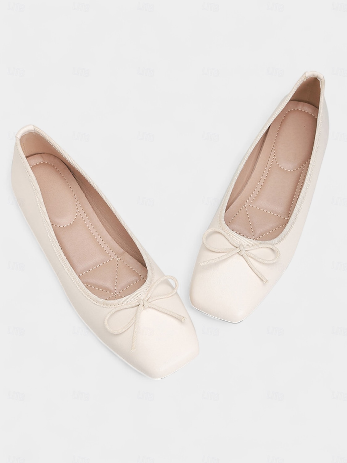 Grüne Ballerinas mit quadratischer Zehenpartie für Damen – Schlupfschuhe aus Kunstleder mit Schleife für die Freizeit, das Büro und das Wochenende 2026 - $32.99 –P9