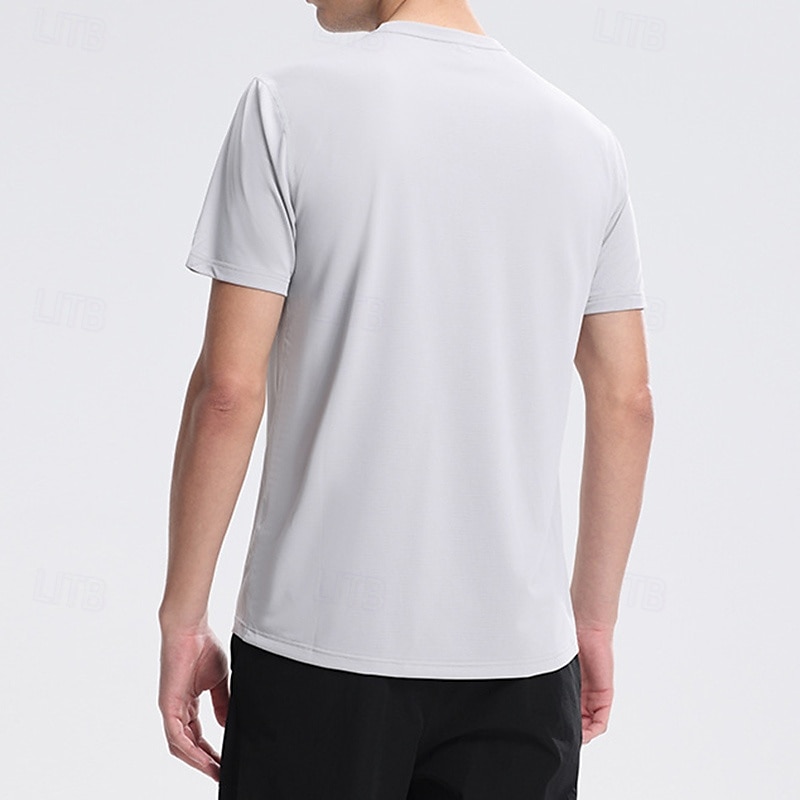 Hombre Camiseta de rendimiento Camiseta deportiva Manga Corta Cuello Barco Camiseta Al aire libre Secado rápido Ligero Reductor del Sudor Transpirable Poliéster Negro Blanco Rojo Tenis Golf Corriendo 2025 - $15.99 –P4