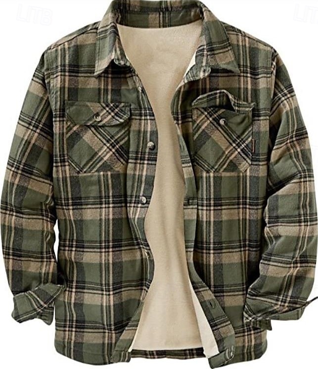 Per uomo Plaid Camicia di flanella Sopracamicia Manica Lunga Camicia Collo ripiegato Streetwear Quotidiano Stampa Giallo Chiaro Rosso+Grigio+Nero Nero + grigio scuro + blu navy Blu Arancione Bottonato del 2025 a $9.99 –P1