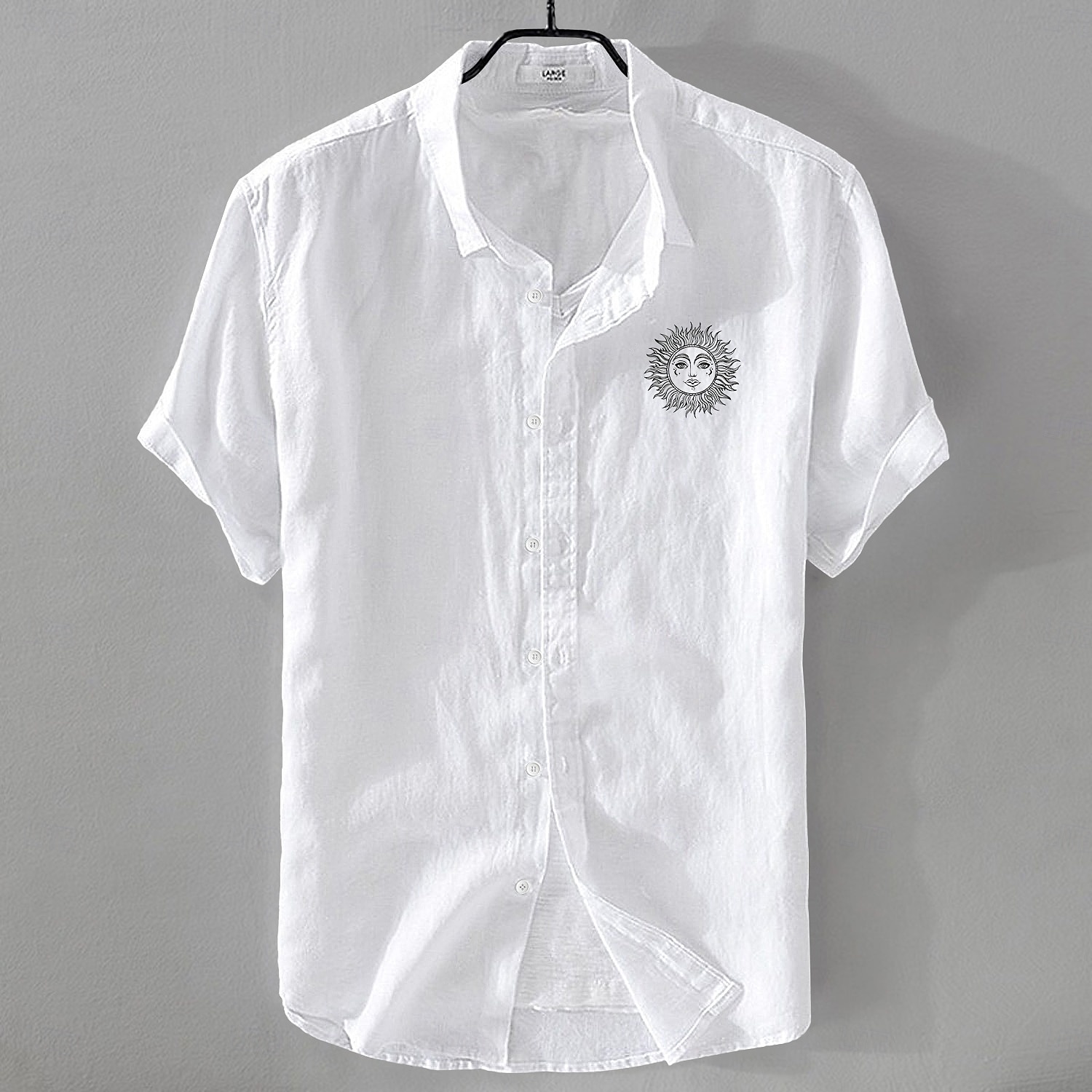 Per uomo Camicia Camicia di lino Camicia Estiva Camicia da Spiaggia Camicia con Bottoni Girasoli Vacanza Casuale Bianco Verde chiaro Rosa Blu Manica Corta Collo ripiegato Estate Abbigliamento del 2025 a $21.99 –P4