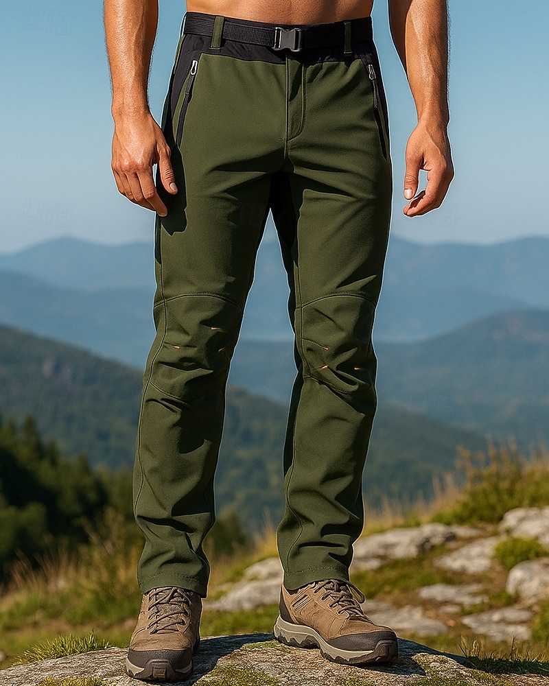 Pánské Dağcı Pantolonu Turistické kalhoty do deště Softshellové kalhoty Venkovní Běžný Voděodolný Větruvzdorné Spodní část oděvu Kapsa na zip Armádní zelená Outdoor a turistika Běh S M L XL XXL 2025 - $34.99 –P1